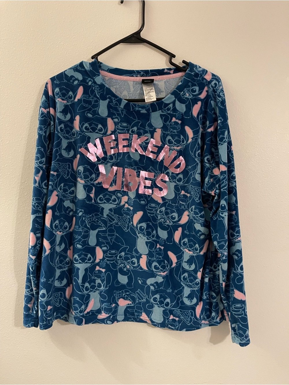Disney Blue & Pink 'Weekend Vibes' Long-Sleeve Kids Top